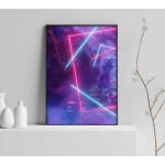 Neon laser show - Simple poster