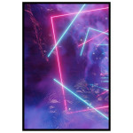 Neon laser show - Simple poster