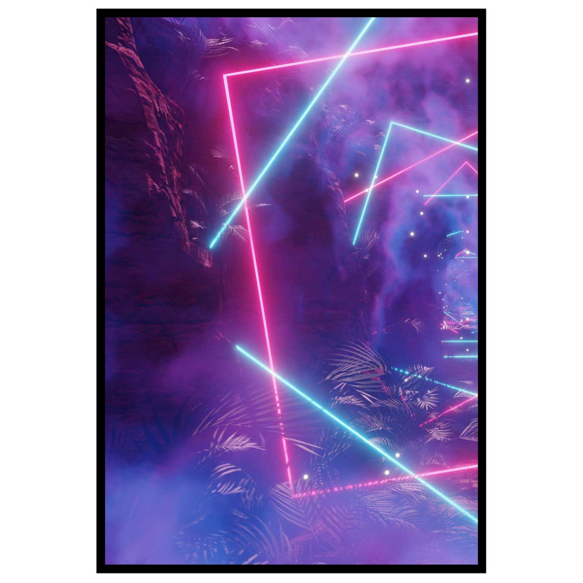 Neon laser show - Simple poster