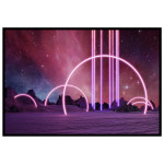 Neon laser planet - Simple poster