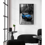 Blue Wrangler Jeep - Cool bil poster