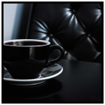 Kitchen square poster - Abstract coffee cup