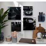 Abstrakt Vinglas - Elegant kvadratisk affisch till köket