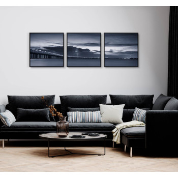 Lång bro - Tredelad panorama tavla