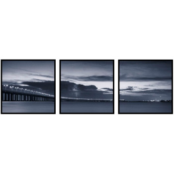 Lång bro - Tredelad panorama tavla