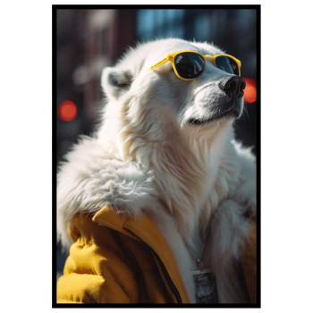 Fashion Polar Bear - Snygg & trendig poster