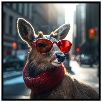 Deer New York - Kvadratisk poster