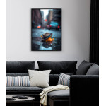 Goldfish in Hat - Trendy poster