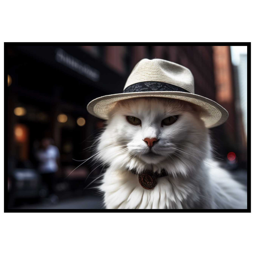 White Jazz Cat - Unik & trendig poster