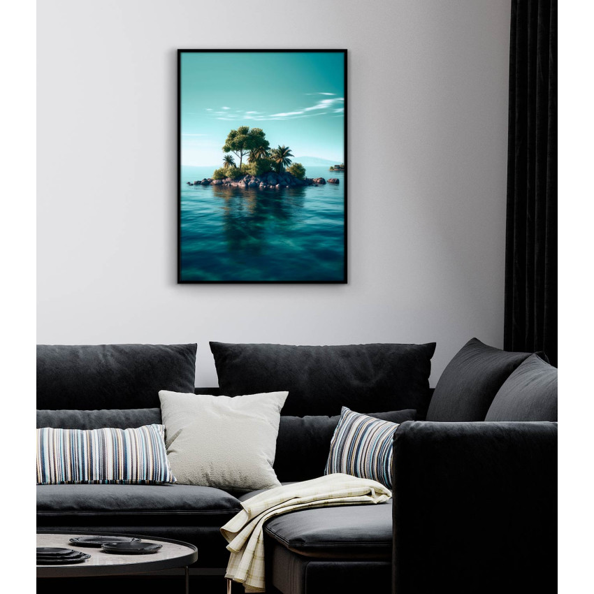 Small deserted island - Poster in light blue