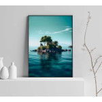 Small deserted island - Poster in light blue