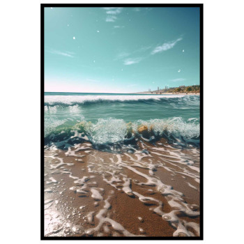 Strand och skummande vågor - Exotisk poster