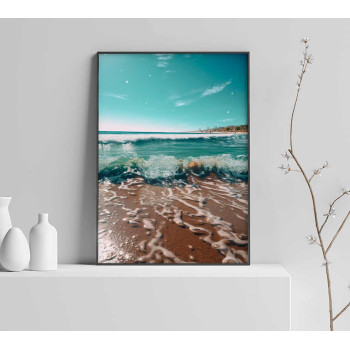 Strand och skummande vågor - Exotisk poster