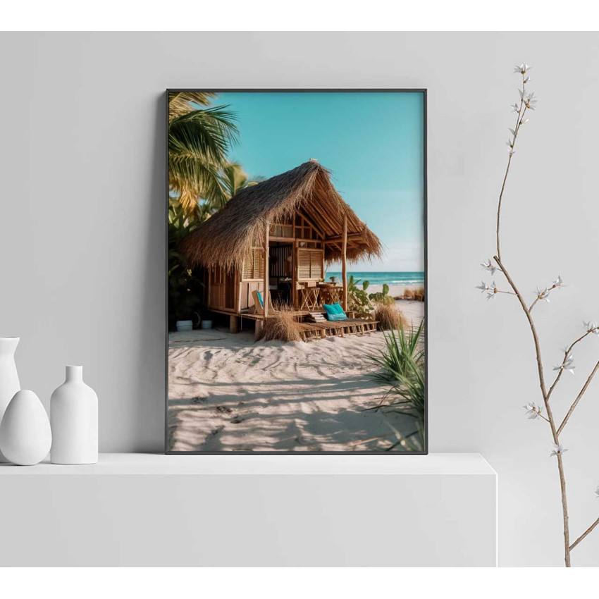 Summer beach house - Upplyftande ljus poster