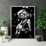 Rockabilly Girl - Black and white music fashion poster