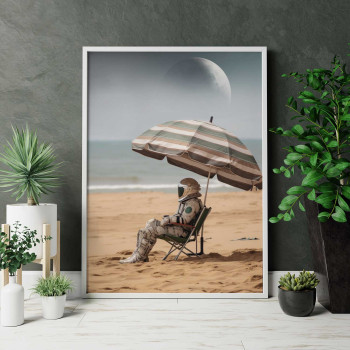 Astronaut on the Beach - Fantasy poster
