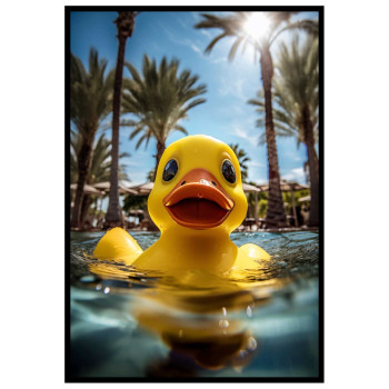 Yellow Rubber Duck - Exotisk och färgstark poster