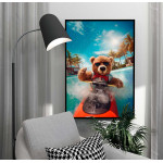 Jet Ski Teddybear - Exotic & colorful poster