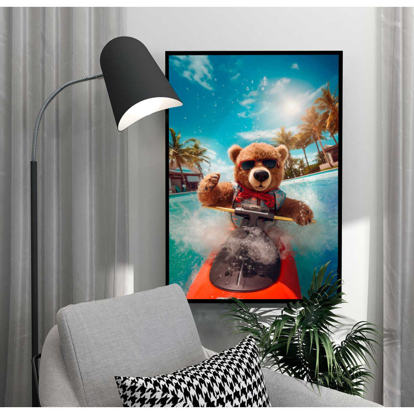 Jet Ski Teddybear - Exotic & colorful poster