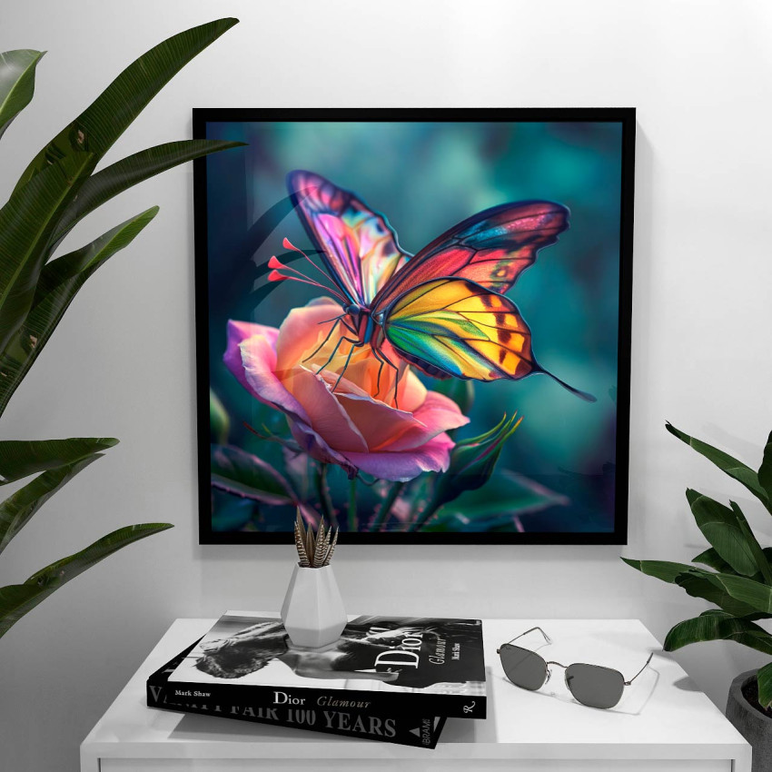 Butterfly of Colors - Kvadratisk & färgstark poster