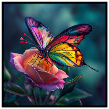 Butterfly of Colors - Kvadratisk & färgstark poster