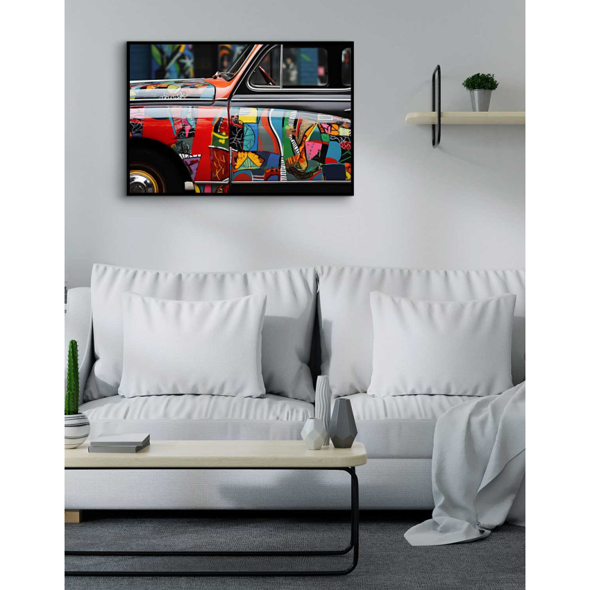 Abstract Classic Car - Colorful poster