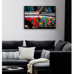 Abstract Classic Car - Colorful poster