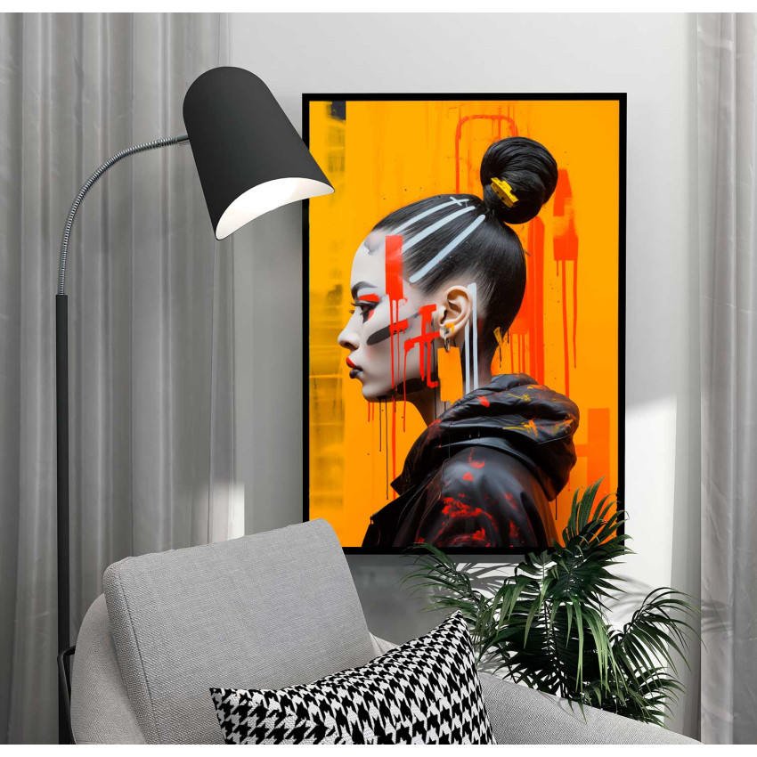 Street Art Girl - Färgstark poster