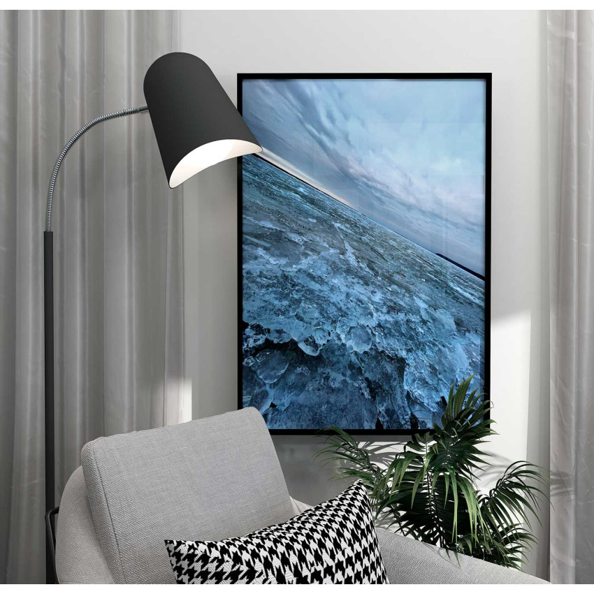 Winter lake in Sweden - Poster i ljusblått