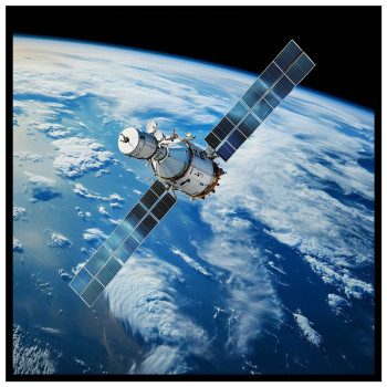 Space Satellite - Kvadratisk poster