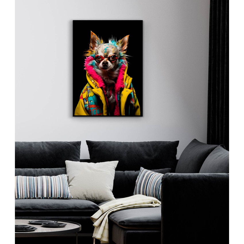 Colorful Chihuahua - Färgstark djurposter