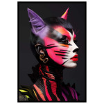 Colorful Cat Woman - Färgstark poster