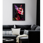 Colorful Cat Woman - Färgstark poster