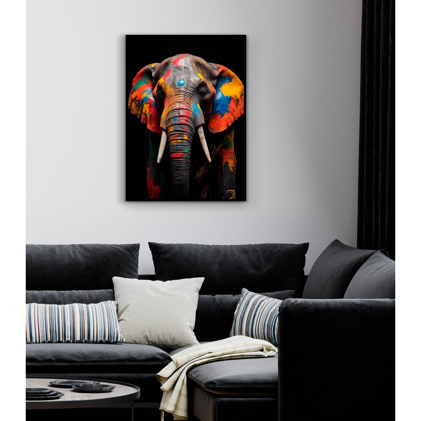 Colorful Elephant - Färgstark djuraffisch