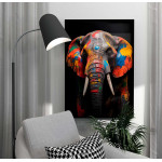 Colorful Elephant - Färgstark djuraffisch