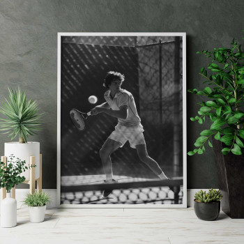 Tennis Player in the 1960's - Vintage poster