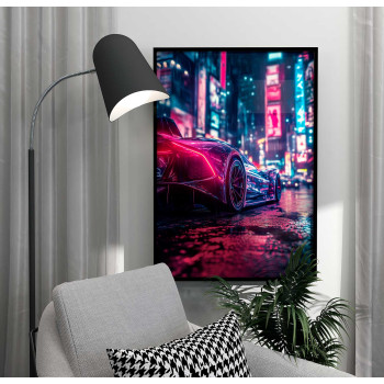 City Sports Car - Cyber punk poster