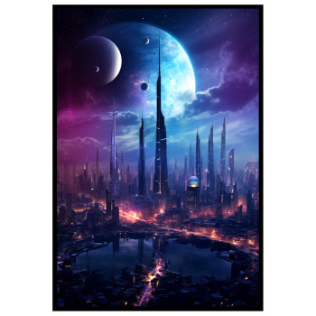 Future City Planet - Cyber punk poster