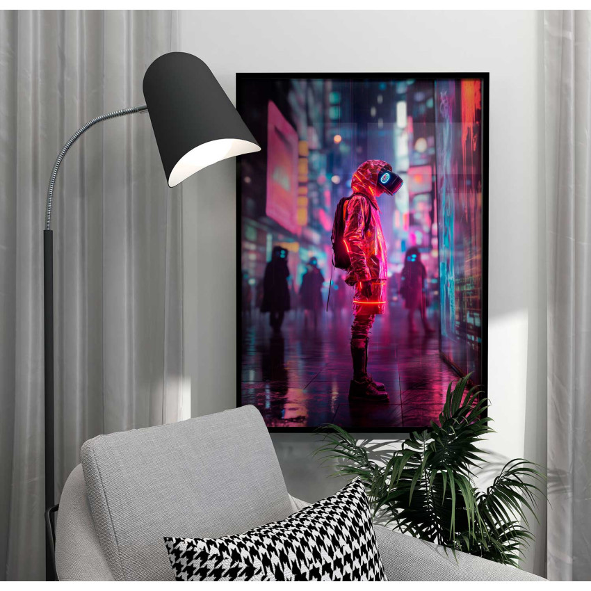 Colorful Future in Neon - Simple poster