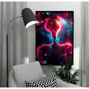 Kittens of the Future - Cyber punk poster