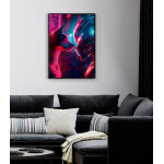 Dog vs Robot - Cyber punk poster