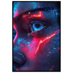 Abstrakt Neon Öga  - Cyberpunk poster