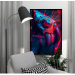 Neon Macro Sprider - Cyberpunk affisch