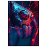 Neon Macro Sprider - Cyberpunk affisch