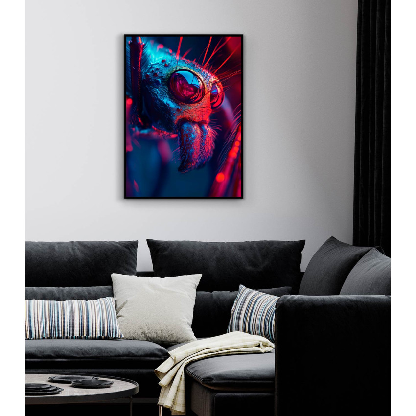 Neon Macro Sprider - Cyberpunk affisch