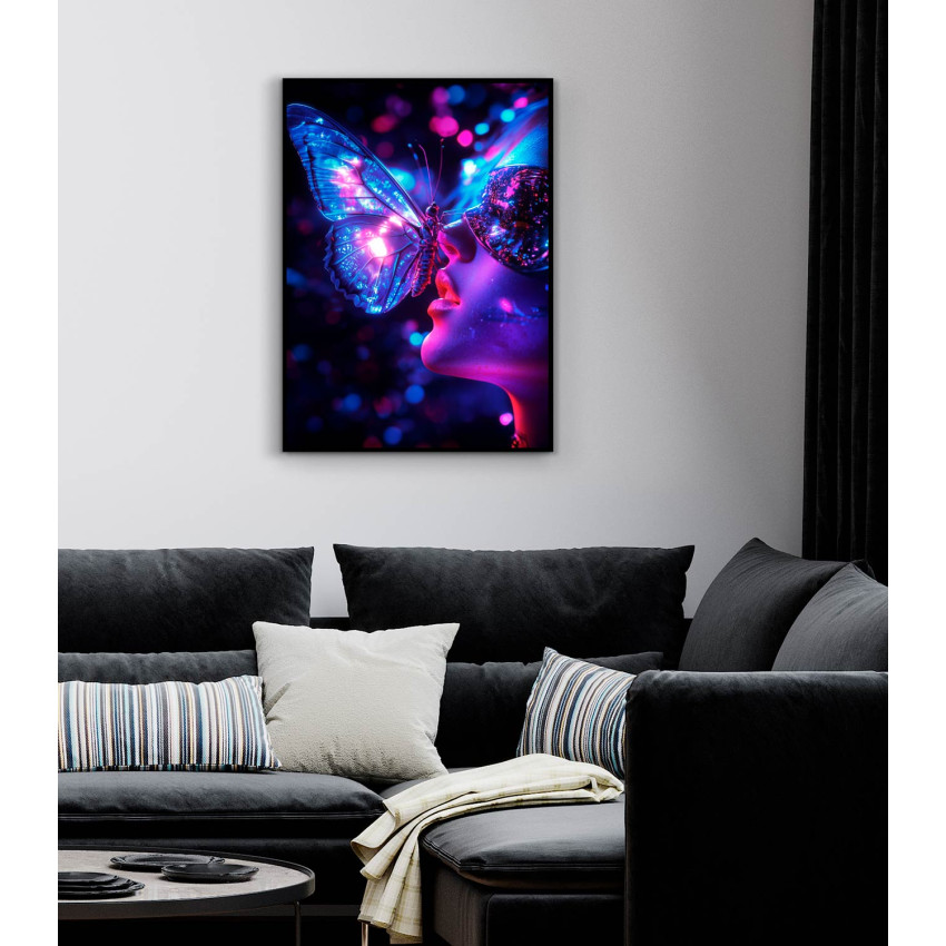 Abstrakt Fjäril  - Cyberpunk poster