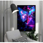 Abstrakt Fjäril  - Cyberpunk poster