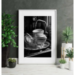 Pile of Dishes - Trendy kitchen poster