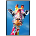 Colorful Girafe - Färgstark djurposter