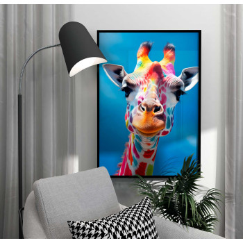 Colorful Girafe - Färgstark djurposter